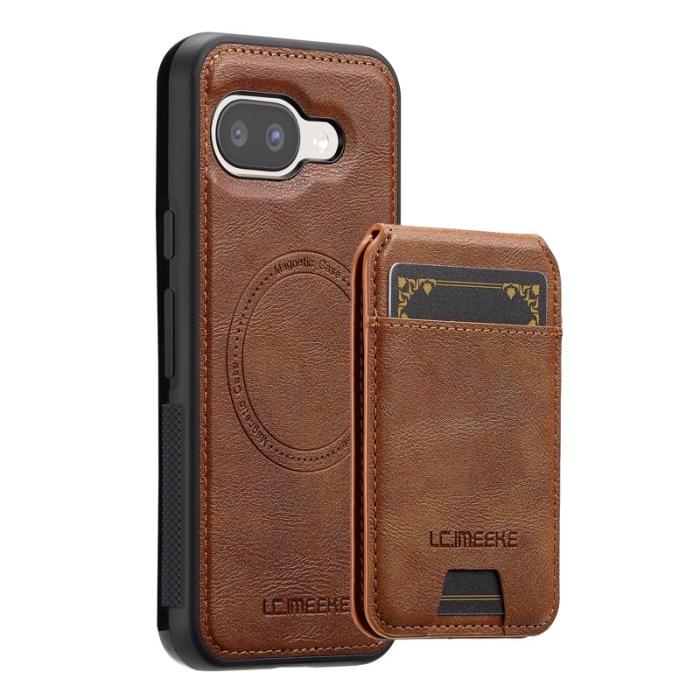 LC.imeeke - LC.IMEEKE L3 Google Pixel 9a Fodral - Äkta läder - Brun