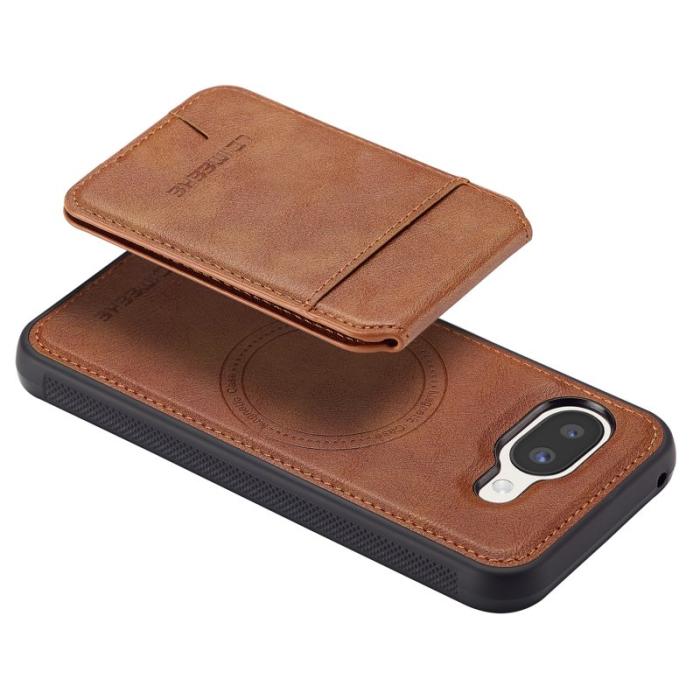 LC.imeeke - LC.IMEEKE L3 Google Pixel 9a Fodral - Äkta läder - Brun