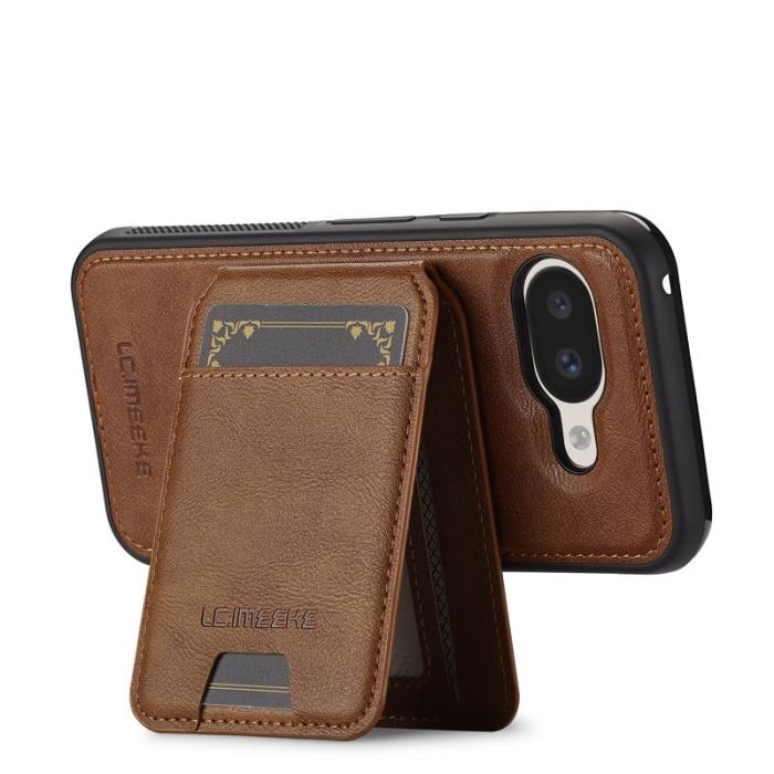 LC.imeeke - LC.IMEEKE L3 Google Pixel 9a Fodral - Äkta läder - Brun