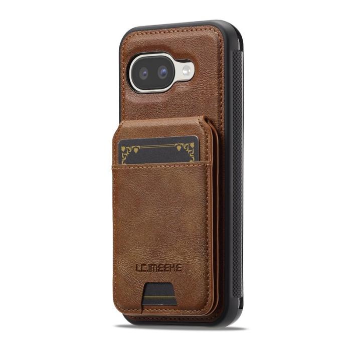 LC.imeeke - LC.IMEEKE L3 Google Pixel 9a Fodral - Äkta läder - Brun