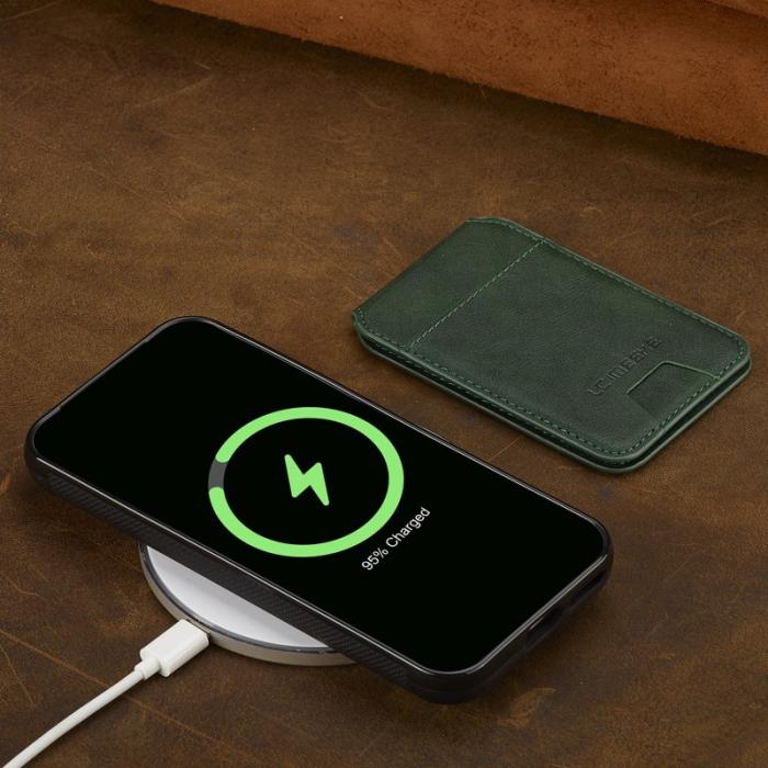 LC.imeeke - LC.IMEEKE L3 Google Pixel 9a Fodral - Äkta läder - Grön