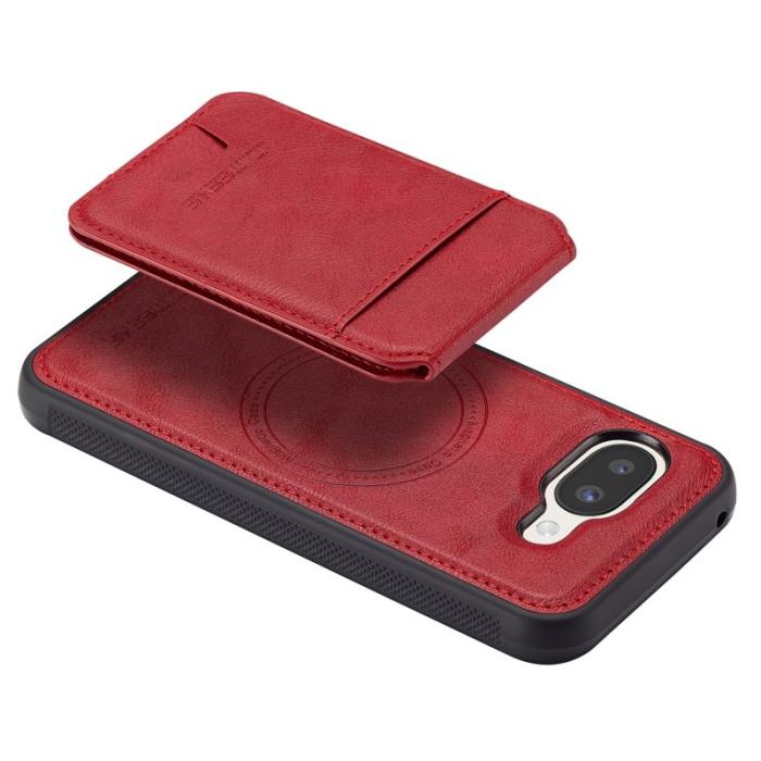 LC.imeeke - LC.IMEEKE L3 Google Pixel 9a Fodral Äkta läder - Röd