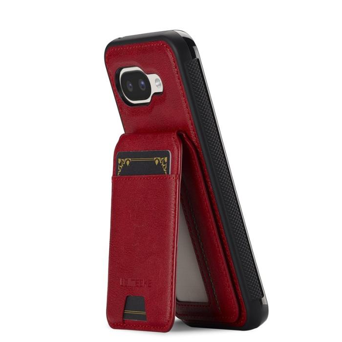 LC.imeeke - LC.IMEEKE L3 Google Pixel 9a Fodral Äkta läder - Röd