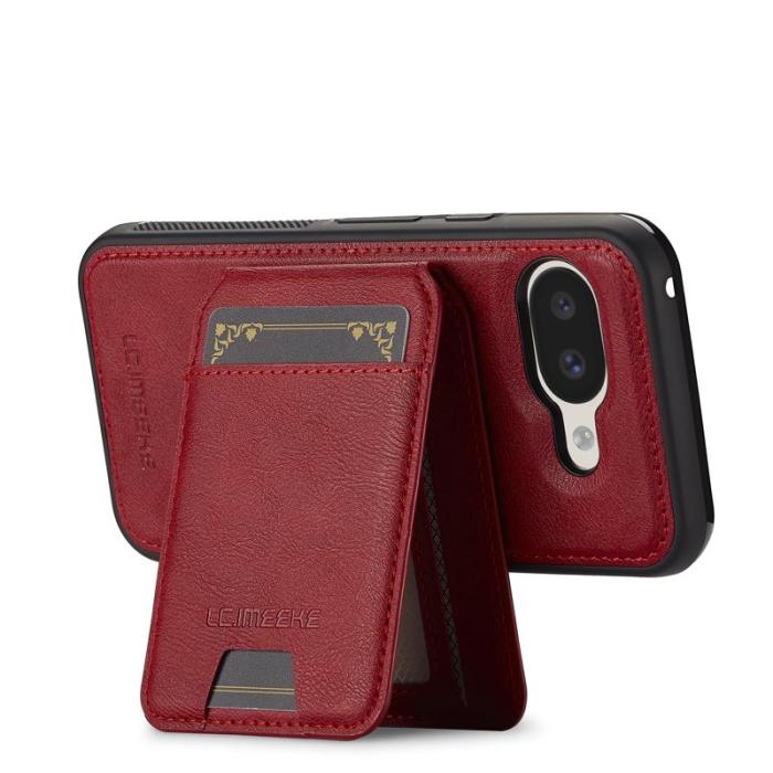 LC.imeeke - LC.IMEEKE L3 Google Pixel 9a Fodral Äkta läder - Röd