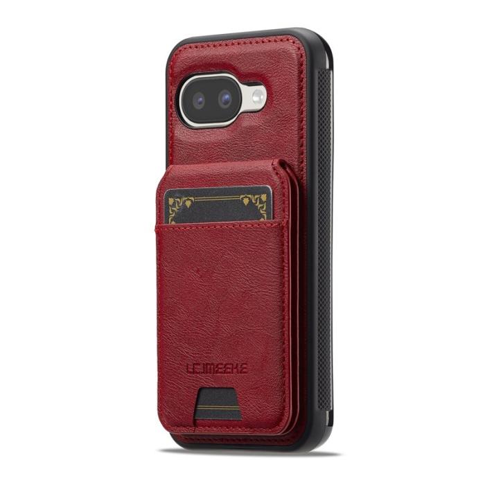 LC.imeeke - LC.IMEEKE L3 Google Pixel 9a Fodral Äkta läder - Röd