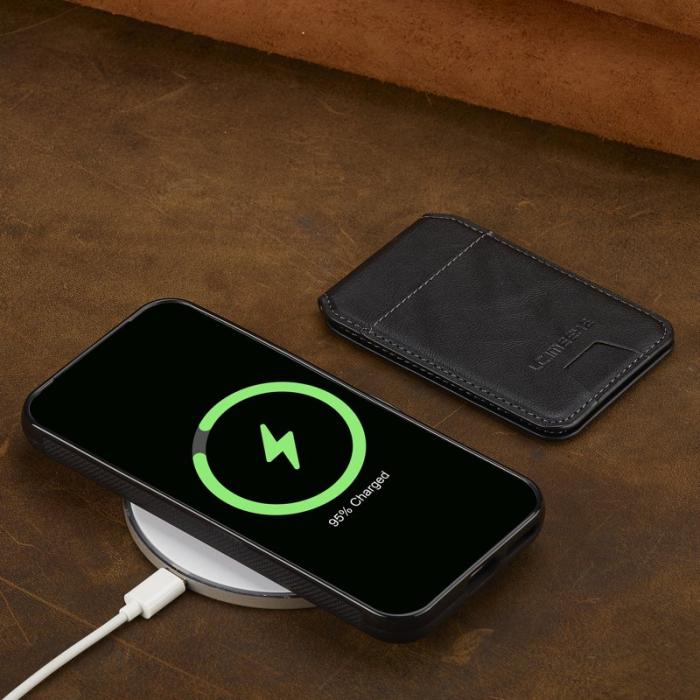 LC.imeeke - LC.IMEEKE L3 Google Pixel 9a Fodral - Äkta läder - Svart