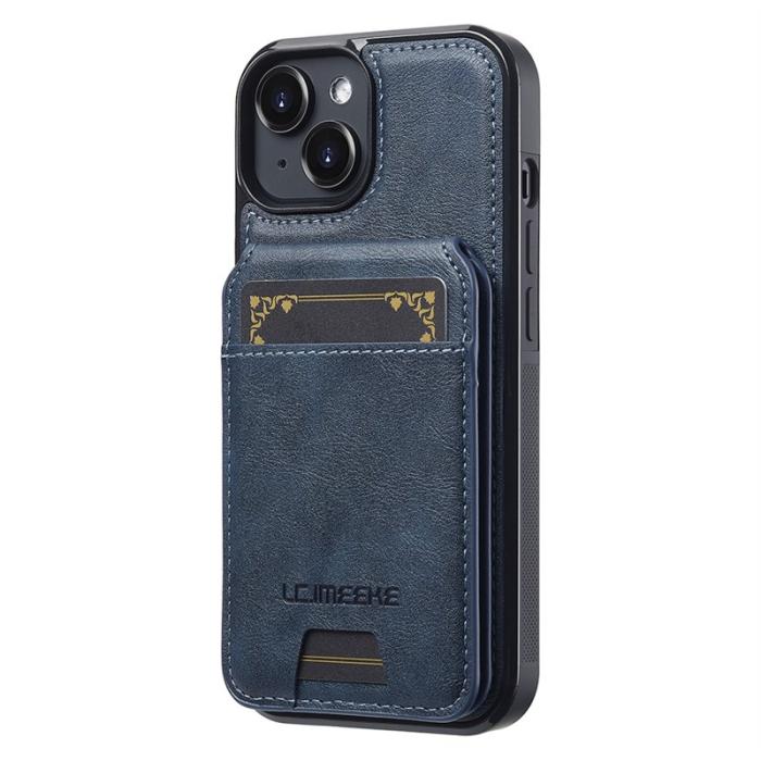 LC.imeeke - LC.IMEEKE L3 iPhone 13 mini Fodral Äkta läder - Blå
