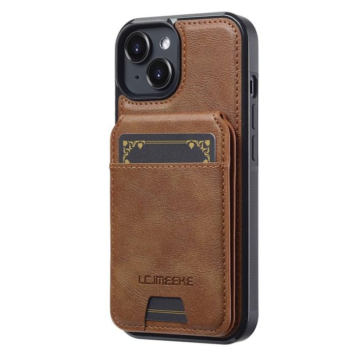 LC.imeeke - LC.IMEEKE L3 iPhone 14 Plus Fodral Äkta läder - Brun