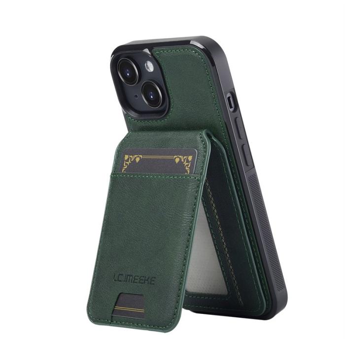 LC.imeeke - LC.IMEEKE L3 iPhone 14 Plus Fodral Äkta läder - Grön