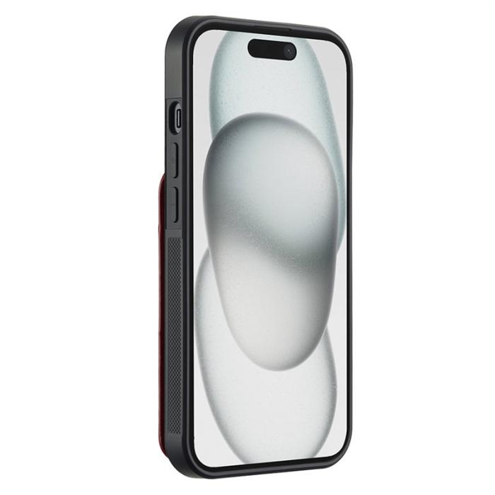 LC.imeeke - LC.IMEEKE L3 iPhone 14 Plus Fodral Äkta läder - Röd