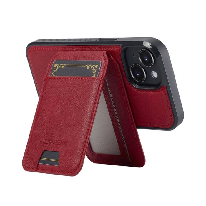 LC.imeeke - LC.IMEEKE L3 iPhone 14 Plus Fodral Äkta läder - Röd