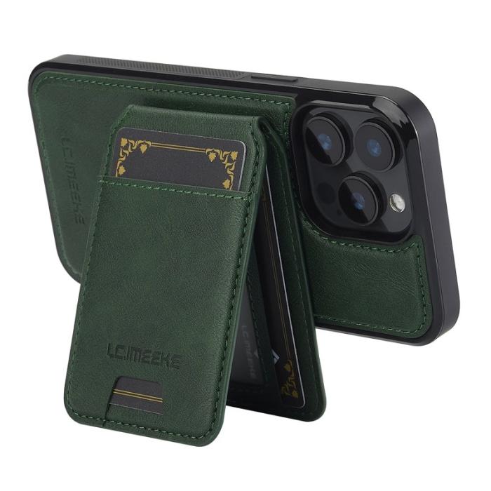 LC.imeeke - LC.IMEEKE L3 iPhone 14 Pro Fodral Äkta läder - Grön