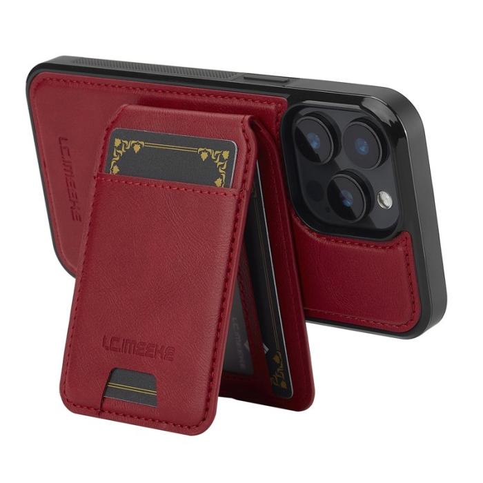 LC.imeeke - LC.IMEEKE L3 iPhone 14 Pro Fodral Äkta läder - Röd
