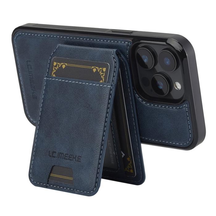 LC.imeeke - LC.IMEEKE L3 iPhone 14 Pro Max Fodral Äkta läder - Blå
