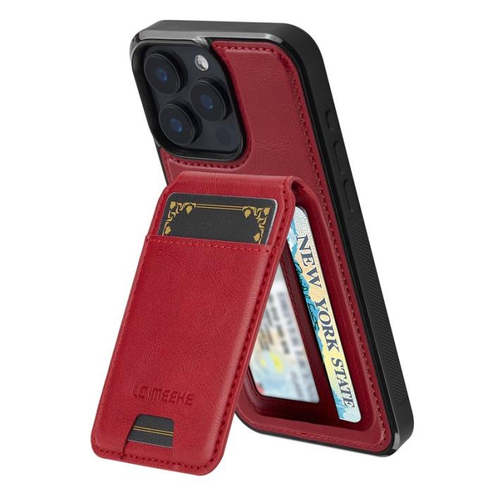 LC.imeeke - LC.IMEEKE L3 iPhone 14 Pro Max Fodral Äkta läder - Röd