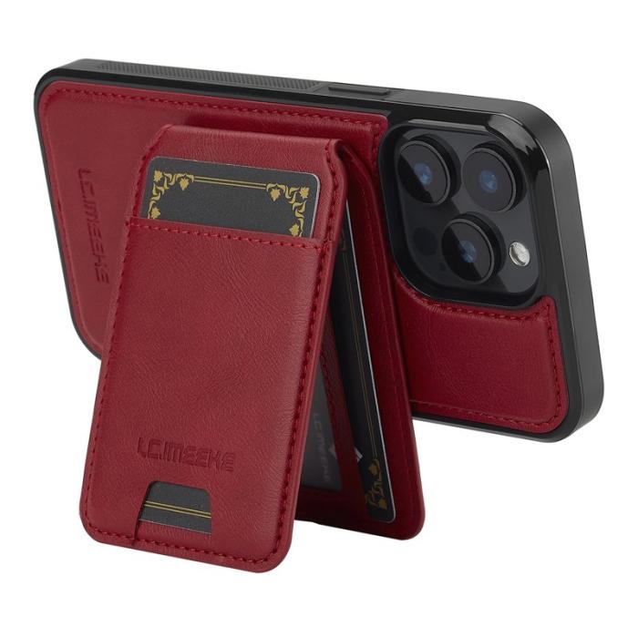 LC.imeeke - LC.IMEEKE L3 iPhone 14 Pro Max Fodral Äkta läder - Röd