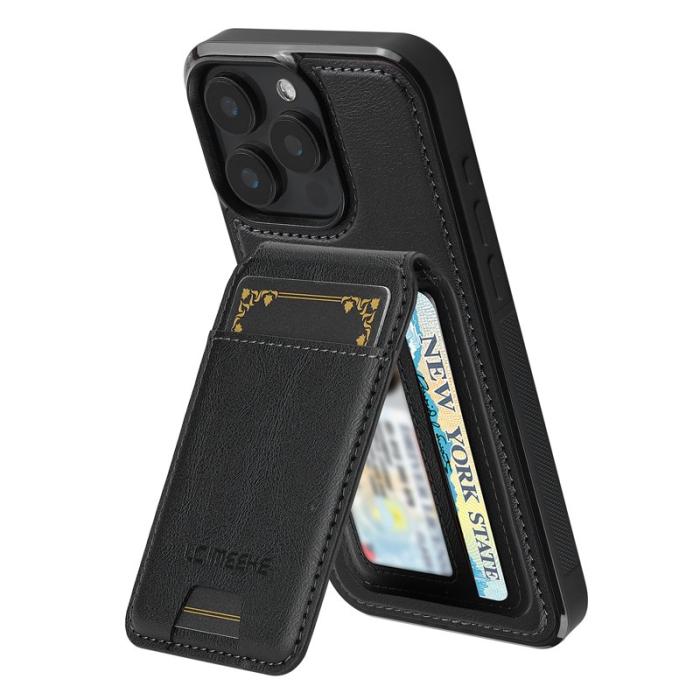 LC.imeeke - LC.IMEEKE L3 iPhone 14 Pro Max Fodral Äkta läder - Svart