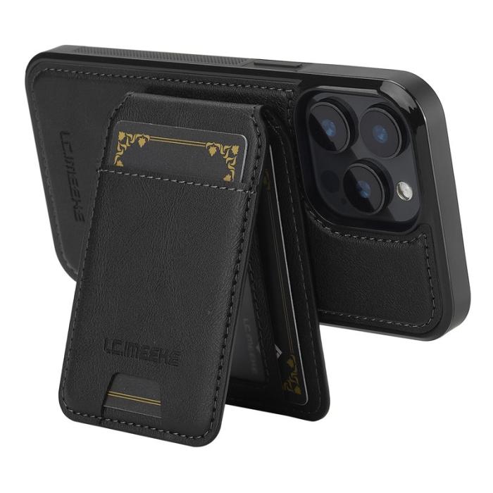 LC.imeeke - LC.IMEEKE L3 iPhone 14 Pro Max Fodral Äkta läder - Svart