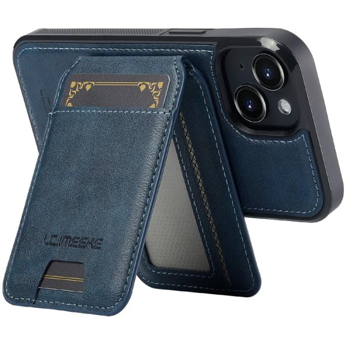 LC.imeeke - LC.IMEEKE L3 iPhone 15 Plus Fodral Äkta läder - Blå