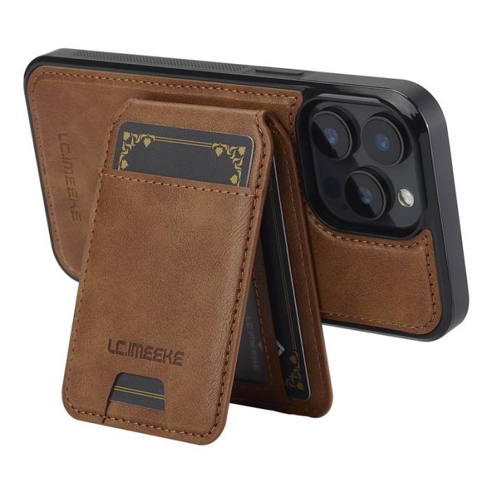 LC.imeeke - LC.IMEEKE L3 iPhone 15 Pro Fodral Äkta läder - Brun