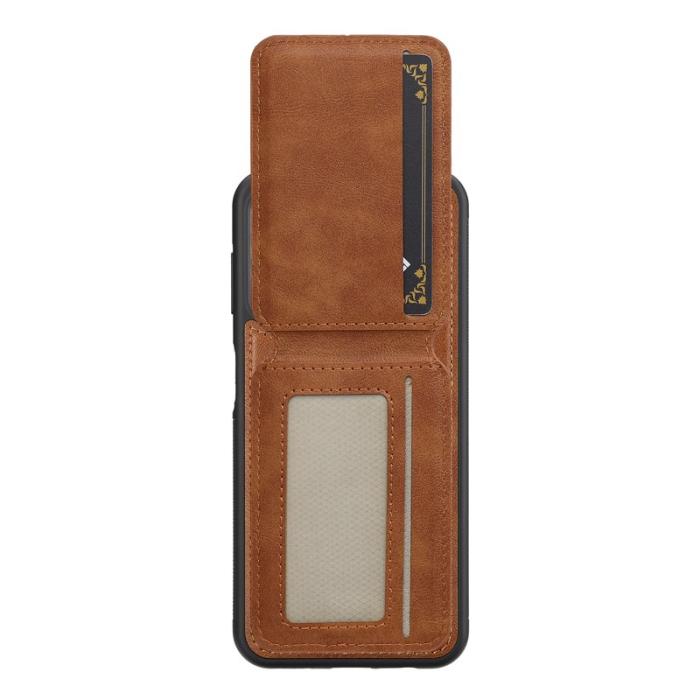 LC.imeeke - LC.IMEEKE L3 iPhone 16 Fodral Magnetiskt Läder+TPU - Brun