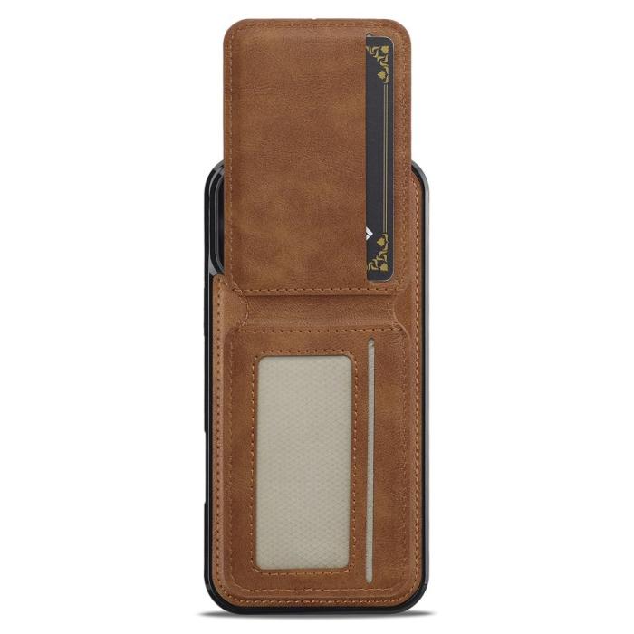 LC.imeeke - LC.IMEEKE L3 iPhone 16 Pro Fodral Äkta läder - Brun