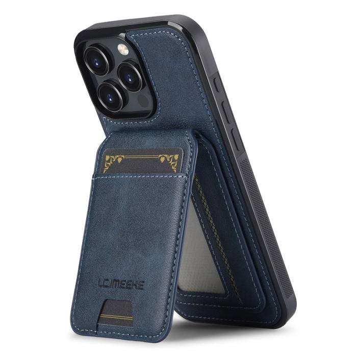 LC.imeeke - LC.IMEEKE L3 iPhone 16 Pro Max Fodral Äkta läder - Blå