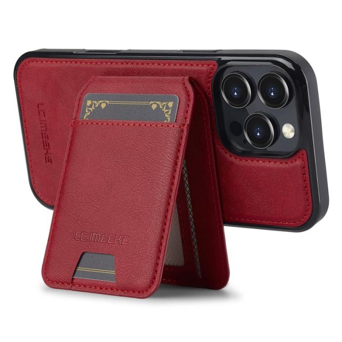 LC.imeeke - LC.IMEEKE L3 iPhone 16 Pro Max Fodral Äkta läder - Röd