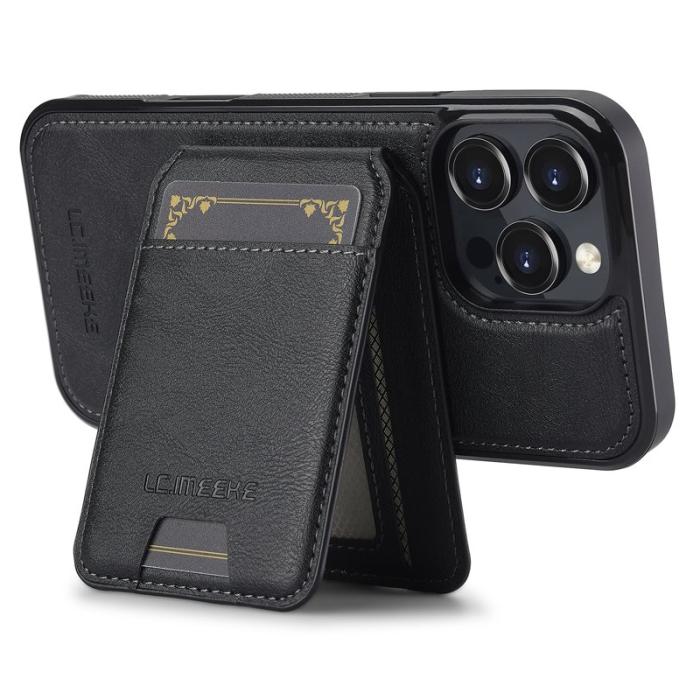LC.imeeke - LC.IMEEKE L3 iPhone 16 Pro Max Fodral Äkta läder - Svart
