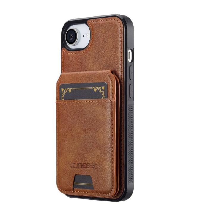 LC.imeeke - LC.IMEEKE L3 iPhone 16e Fodral Äkta läder - Brun