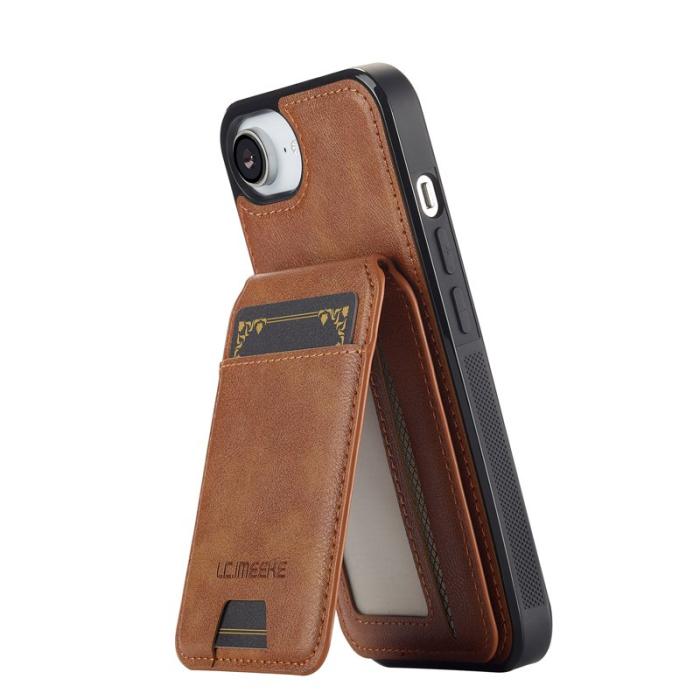 LC.imeeke - LC.IMEEKE L3 iPhone 16e Fodral Äkta läder - Brun