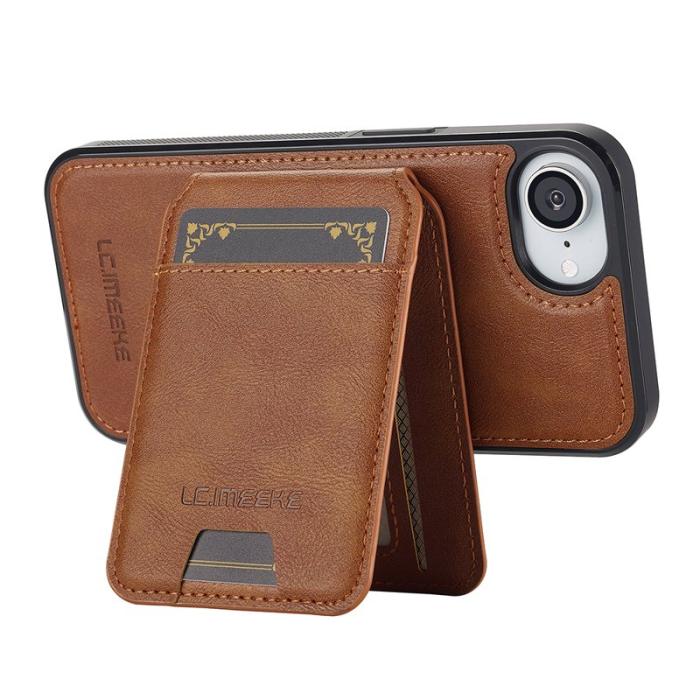 LC.imeeke - LC.IMEEKE L3 iPhone 16e Fodral Äkta läder - Brun