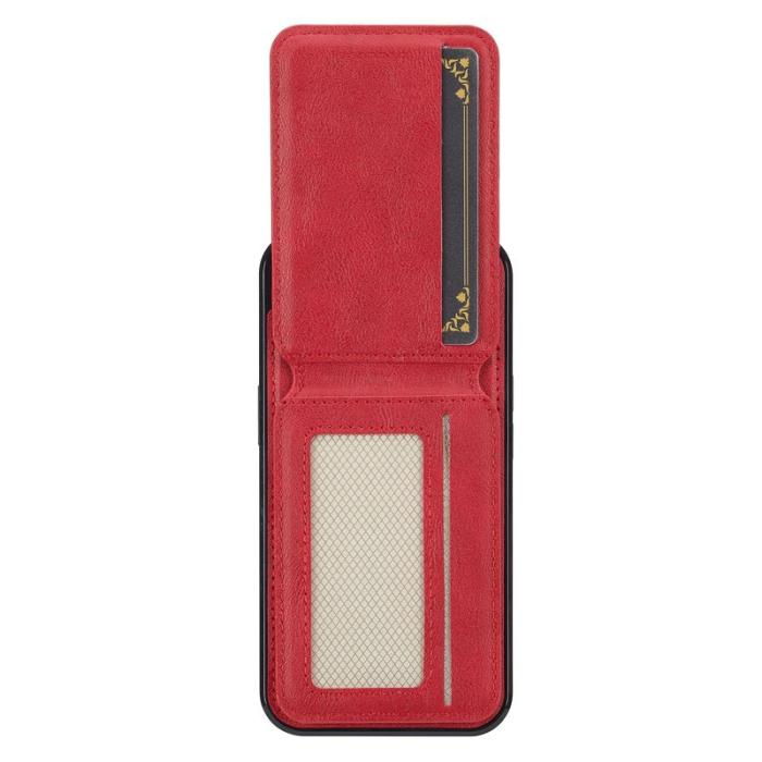 LC.imeeke - LC.IMEEKE L3 iPhone 16e Fodral Äkta läder - Röd