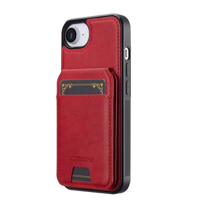 LC.imeeke - LC.IMEEKE L3 iPhone 16e Fodral Äkta läder - Röd