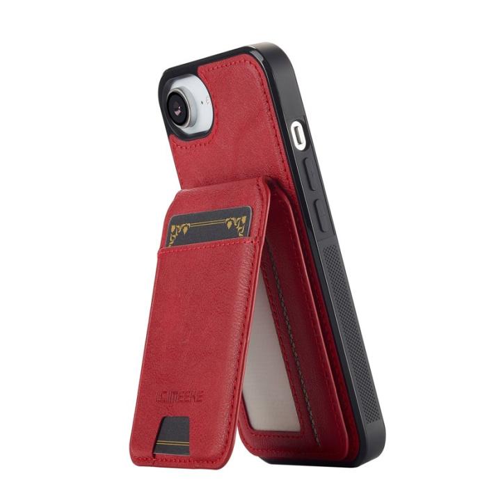 LC.imeeke - LC.IMEEKE L3 iPhone 16e Fodral Äkta läder - Röd