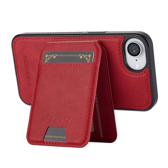 LC.imeeke - LC.IMEEKE L3 iPhone 16e Fodral Äkta läder - Röd