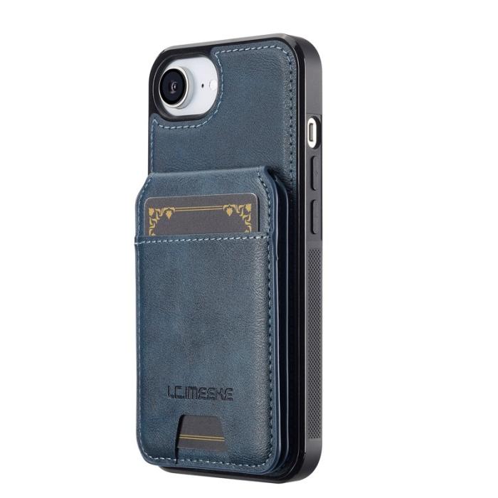 LC.imeeke - LC.IMEEKE L3 iPhone 16e Fodral Magnetiskt Äkta läder - Blå