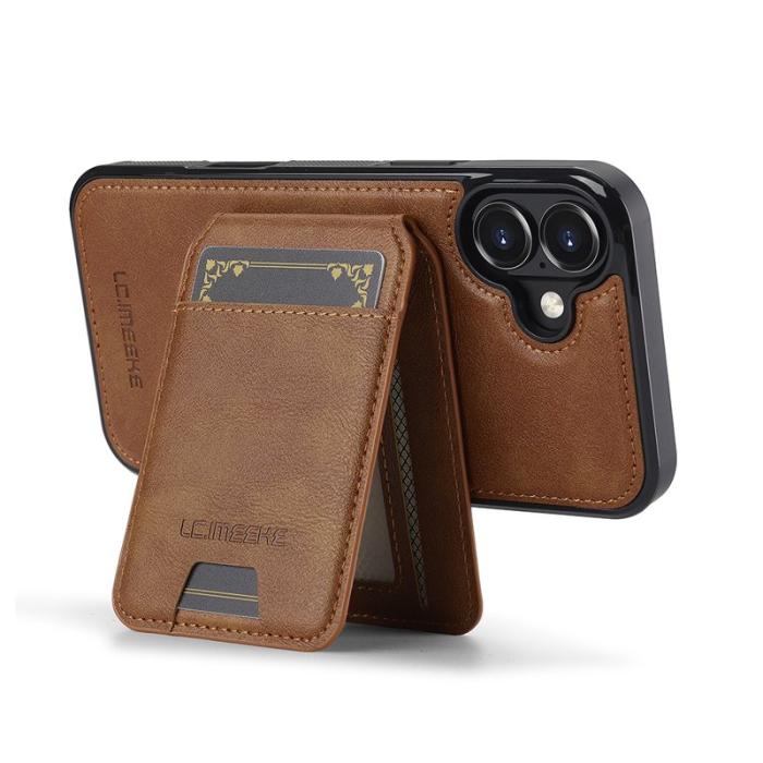 LC.imeeke - LC.IMEEKE L3 iPhone 17 Fodral Magnetiskt Läder - Brun