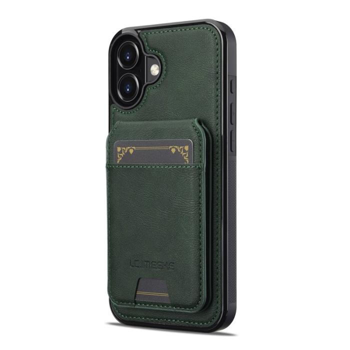 LC.imeeke - LC.IMEEKE L3 iPhone 17 Fodral Magnetiskt Läder TPU - Grön