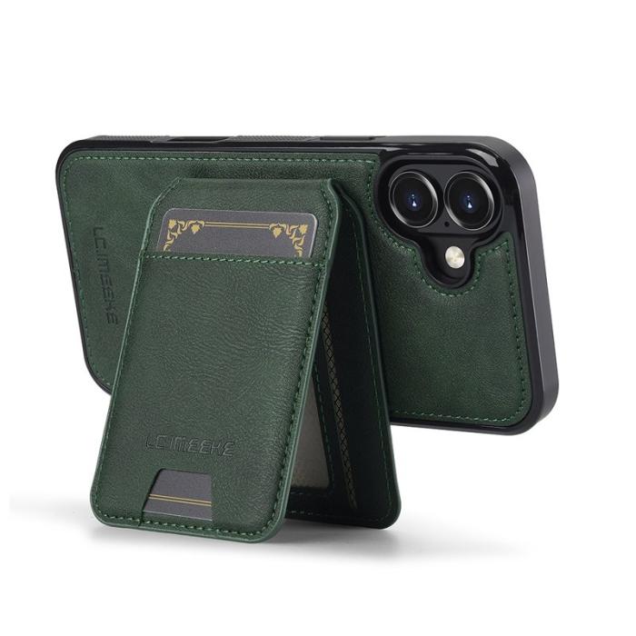 LC.imeeke - LC.IMEEKE L3 iPhone 17 Fodral Magnetiskt Läder TPU - Grön