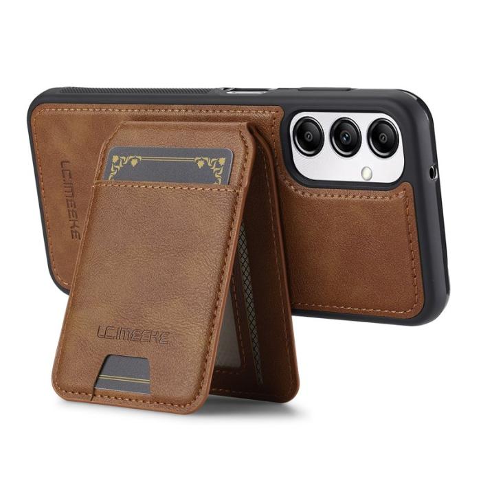 LC.imeeke - LC.IMEEKE L3 Samsung Galaxy A34 5G Fodral Äkta läder - Brun