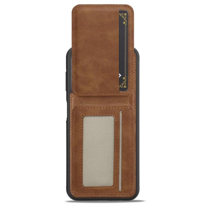 LC.imeeke - LC.IMEEKE L3 Samsung Galaxy A34 5G Fodral Äkta läder - Brun