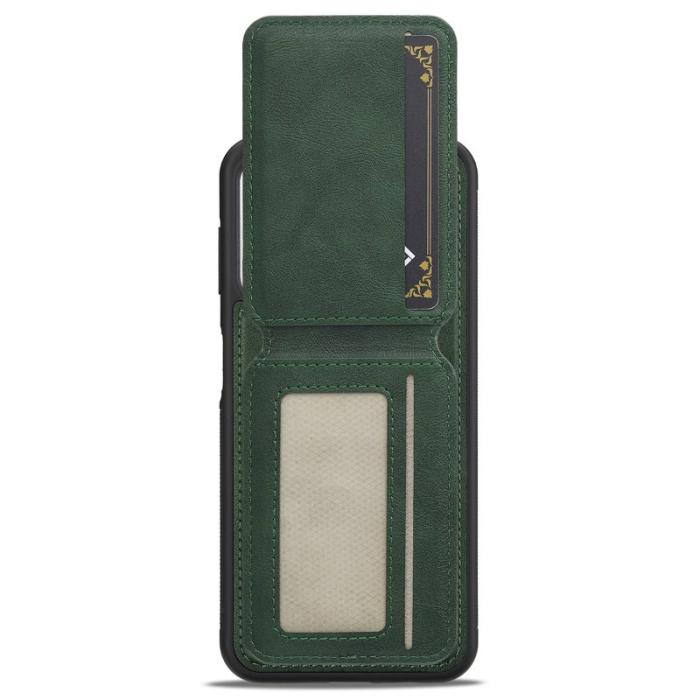 LC.imeeke - LC.IMEEKE L3 Samsung Galaxy A34 5G Fodral - Äkta läder - Grön