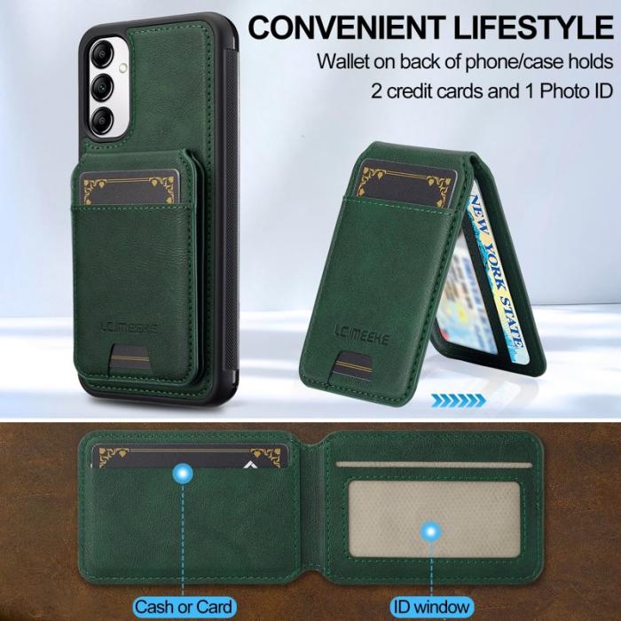 LC.imeeke - LC.IMEEKE L3 Samsung Galaxy A34 5G Fodral - Äkta läder - Grön