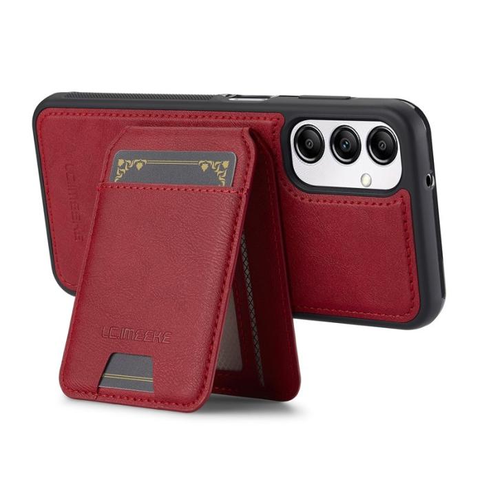 LC.imeeke - LC.IMEEKE L3 Samsung Galaxy A34 5G Fodral Äkta läder - Röd