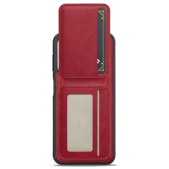 LC.imeeke - LC.IMEEKE L3 Samsung Galaxy A34 5G Fodral Äkta läder - Röd