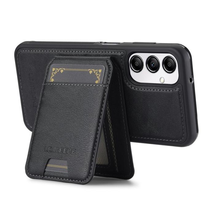 LC.imeeke - LC.IMEEKE L3 Samsung Galaxy A34 5G Fodral Äkta läder - Svart