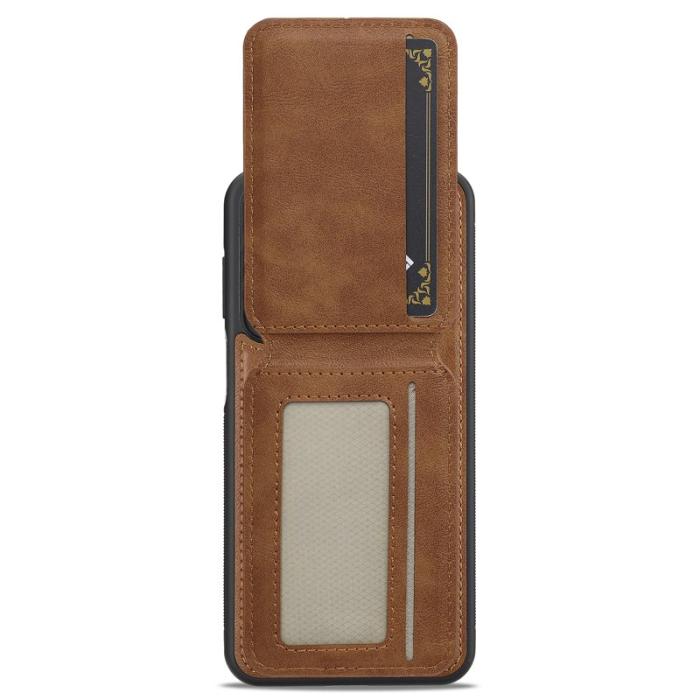 LC.imeeke - LC.IMEEKE L3 Samsung Galaxy A35 5G Fodral - Äkta läder - Brun