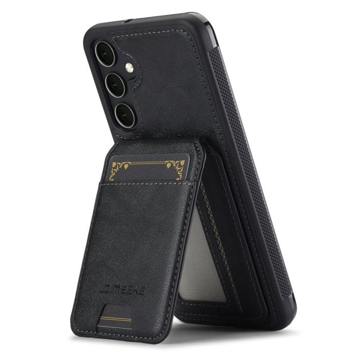 LC.imeeke - LC.IMEEKE L3 Samsung Galaxy A35 5G Fodral - Äkta läder - Svart