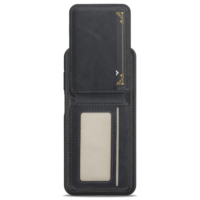 LC.imeeke - LC.IMEEKE L3 Samsung Galaxy A35 5G Fodral - Äkta läder - Svart